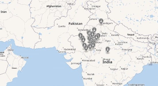 Map of the territory of the Chauhans, or the Chahamanas of Shakambhari