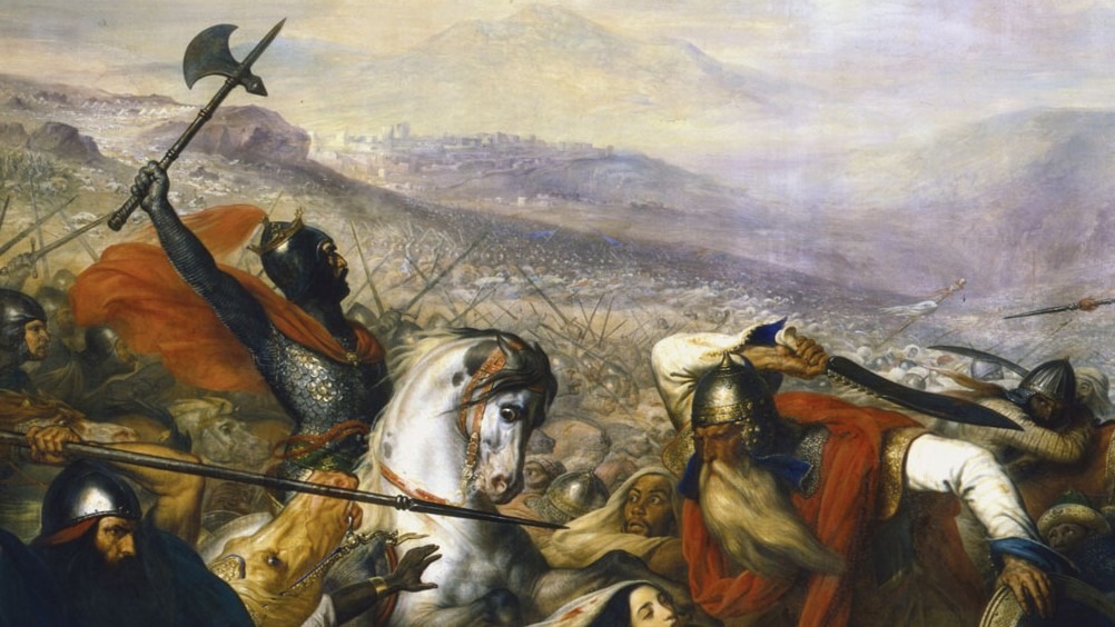Depiction of the Battle of Tours, where Charles Martel fought the forces of jihad