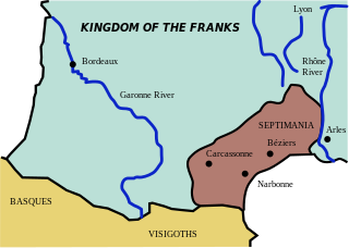 Septimania before the Muslim advance, in 537 CE