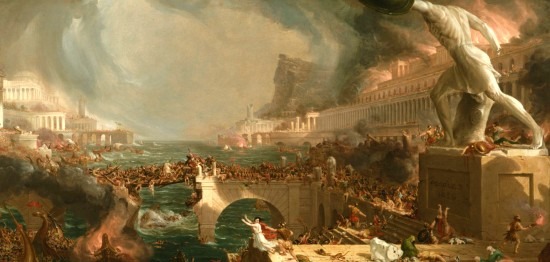 The Fall of Rome, depicted by T. Cole