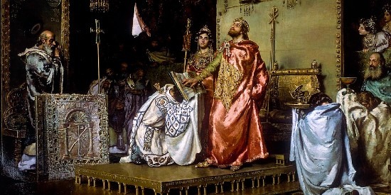The conversion to Catholicism by a Visigothic king