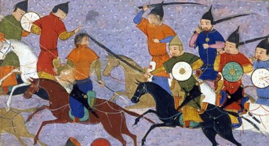 Battle between Mongols and Chinese