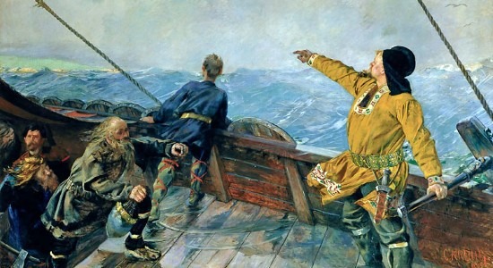 Vikings discovering North America