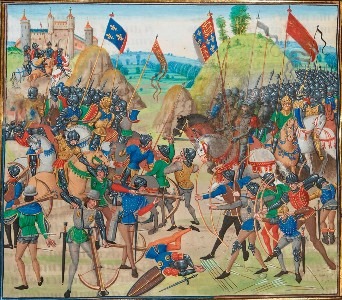 Battle of Crécy, an important military engagement during the Hundred Years' War
