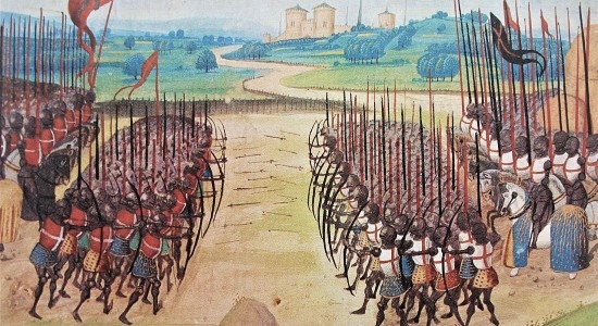 The Battle of Agincourt, where the English scored another great victory during the Hundred Years' War