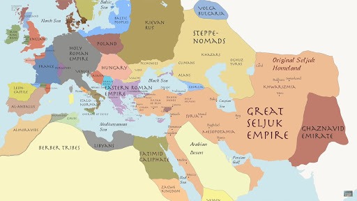 Map of the Great Seljuq Empire