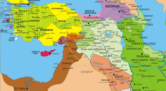 Map of the Timur Empire by 1402 CE