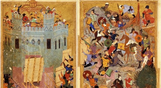 Persian miniatures depicting the Siege of Smyrna