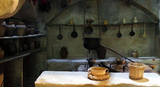 Picture of a medieval kitchen