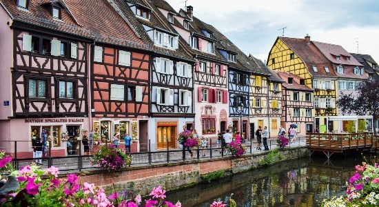 The brightly painted houses of Colmar, France