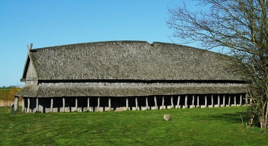 A reconstructed northern, Germanic longhouse