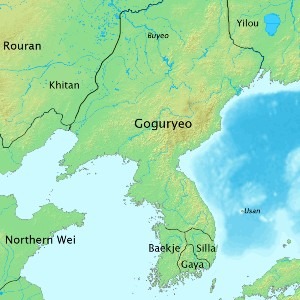 Map of the ancient Korean kingdom of Goguryeo