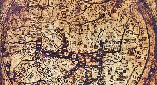 The Hereford "Mappa Mundi", meaning "Map of the World"