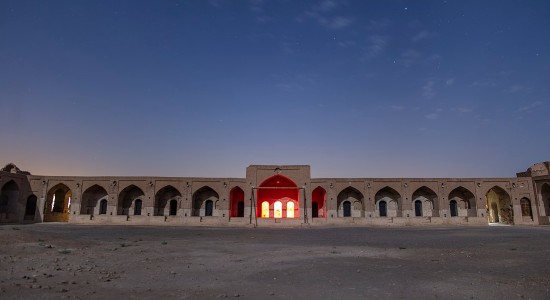 A caravanserai in Iran, along the ancient and medieval Silk Road
