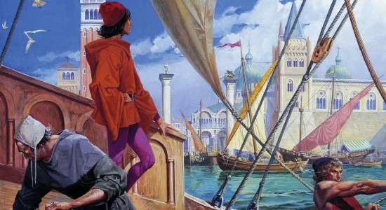 Marco Polo in Venice, Italy