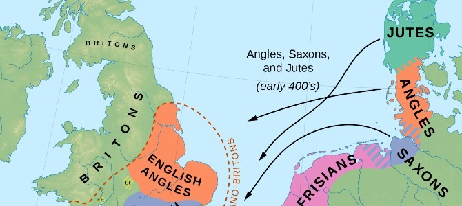 Map of the Anglo-Saxon migrations into Britannia