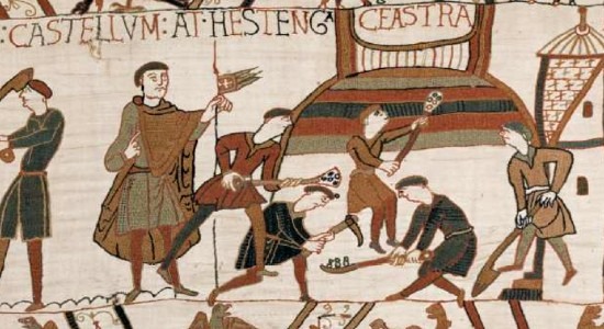 An example of a "motte and bailey" castle, as per the Bayeux Tapestry