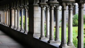 Columns in a medieval monastery