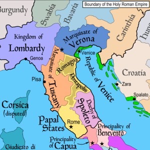 Map of Italy, 1000 CE