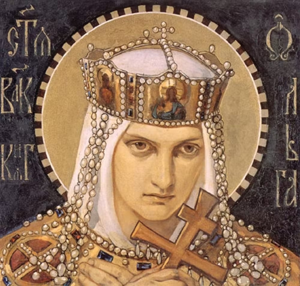 Olga of Kiev, depicted as a saint