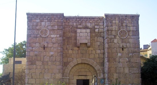 Medieval city gate in Old City Damascus