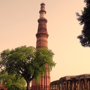The Qutb Minar in Delhi, India, built under the Delhi Sultanate