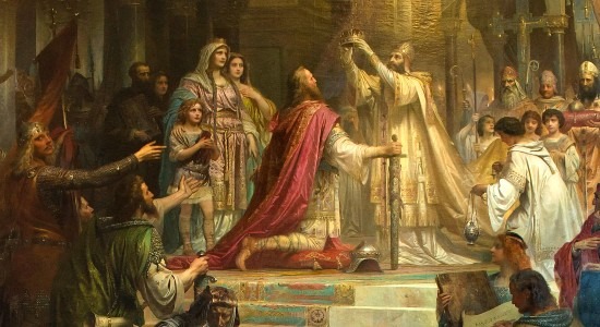 The crowning of Charlemagne