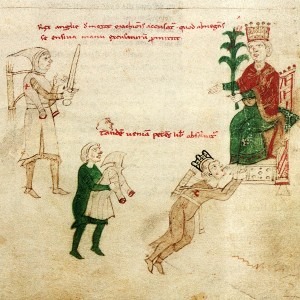 Richard Lionheart submitting to Holy Roman Emperor Henry VI