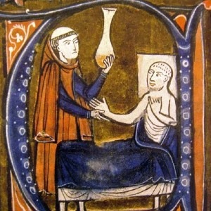 A miniature showing an example of medieval healthcare
